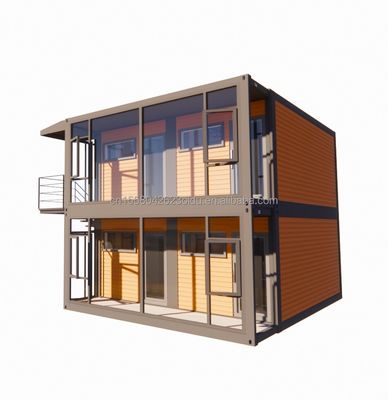 Moderno design 20ft o 40ft Casa contenitore a due piani con quattro camere da letto per ville prefabbricate o ufficio combinato