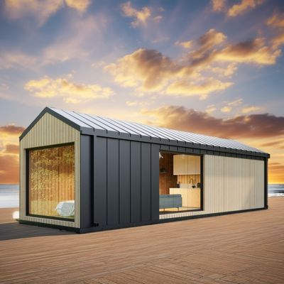 Piscine prefabbricate in contenitori di design moderno realizzate con tubi quadrati in acciaio galvanizzato per vacanze all'aria aperta Hotel Feste o uffici