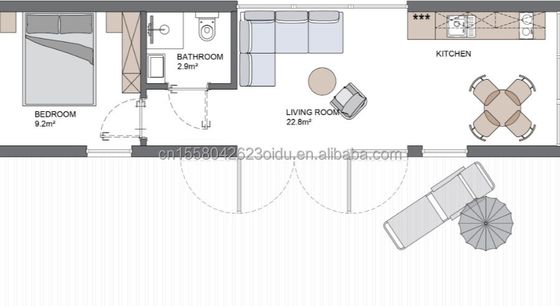 Piscine prefabbricate in contenitori di design moderno realizzate con tubi quadrati in acciaio galvanizzato per vacanze all'aria aperta Hotel Feste o uffici