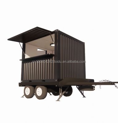 Container pieghevole 10ft Pop-up Mobile Home Trailer per mini bar prefabbricato su misura moderno Camping House on Wheels Trailer