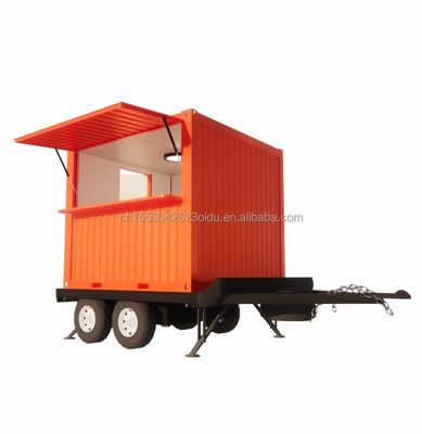 Container pieghevole 10ft Pop-up Mobile Home Trailer per mini bar prefabbricato su misura moderno Camping House on Wheels Trailer