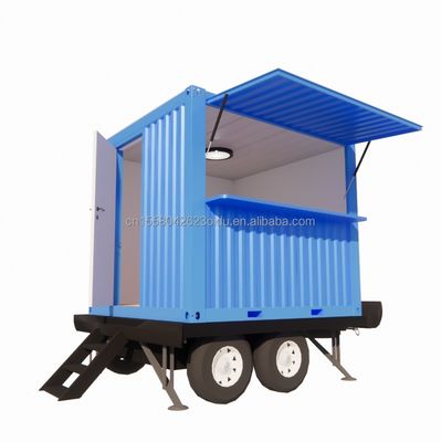 Container pieghevole 10ft Pop-up Mobile Home Trailer per mini bar prefabbricato su misura moderno Camping House on Wheels Trailer