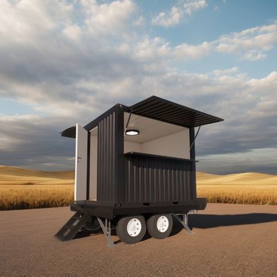 Finestre prefabbricate in alluminio in lega Mini case modulari su ruote rimorchio con scale per gli Stati Uniti