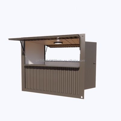 Custom Modern Design Coffee Kiosk 10ft Container Style con finestre in lega di alluminio e soluzione chiavi in mano in acciaio esterno
