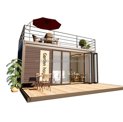 Moderno design 20 piedi estensibile Container House Flat Pack Steel Frame Modular Home Prefab Panello Sandwich Spedizione