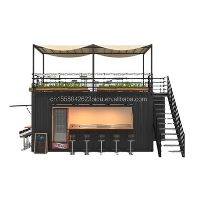 Acciaio galvanizzato piegatura 180g Quadro moderno 10ft contenitore Bar Food Shop per l'aria aperta realizzato in contenitore di spedizione modificato