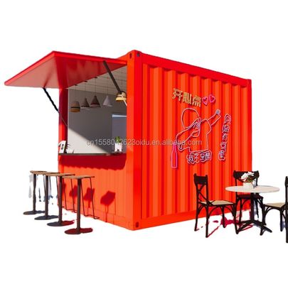 Acciaio galvanizzato piegatura 180g Quadro moderno 10ft contenitore Bar Food Shop per l'aria aperta realizzato in contenitore di spedizione modificato