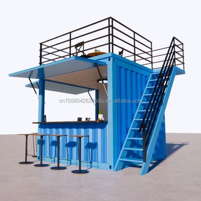 Container di spedizione modificato 10ft EU Mini Pop-up Shop per fast-food all'aperto