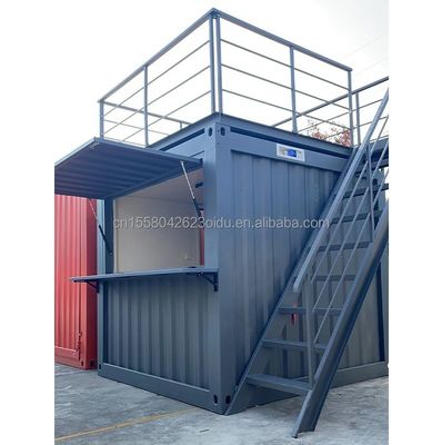 Container di spedizione modificato 10ft EU Mini Pop-up Shop per fast-food all'aperto
