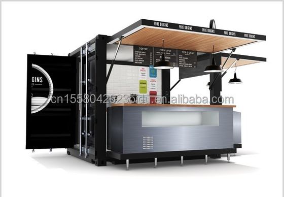 Tuck Shop Luxury Pop up Shop per stile di design moderno Outdoor Customized Coffee Booth e conservazione del calore