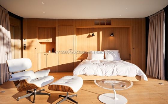 Alberghi Case container per alberghi di lusso Casa di legno moderna Struttura in acciaio Casa rotonda Casa di vacanza Senglin