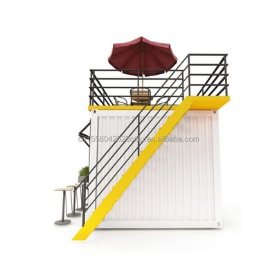 EU 10ft Mini Pop-up Shop Container Coffee Shop Bar Fast food Ristorante Negozio di comodità con pannello sandwich a onde da 50 mm