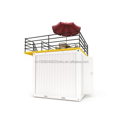 EU 10ft Mini Pop-up Shop Container Coffee Shop Bar Fast food Ristorante Negozio di comodità con pannello sandwich a onde da 50 mm