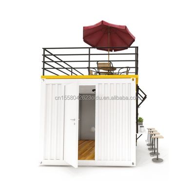 EU 10ft Mini Pop-up Shop Container Coffee Shop Bar Fast food Ristorante Negozio di comodità con pannello sandwich a onde da 50 mm