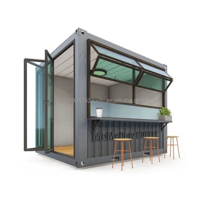 Mini Pop-up Shop Container Bar Bar Bar Bar Fast-food Ristorante Negozio di comodità con finestre in alluminio