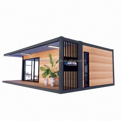 Moderno design 20ft/40ft Prefabbricato Container House con casa in vetro di legno