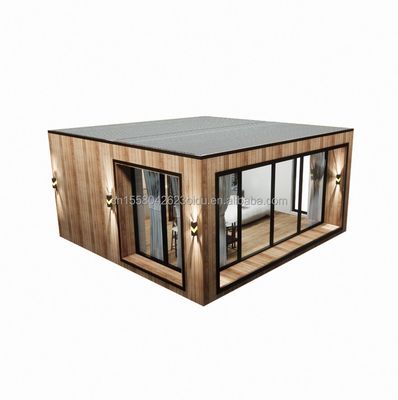 Sunshine House Container Casa di vetro in legno prefabbricata con colore personalizzato e casa di contenitori da 40 piedi