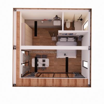 Sunshine House Container Casa di vetro in legno prefabbricata con colore personalizzato e casa di contenitori da 40 piedi