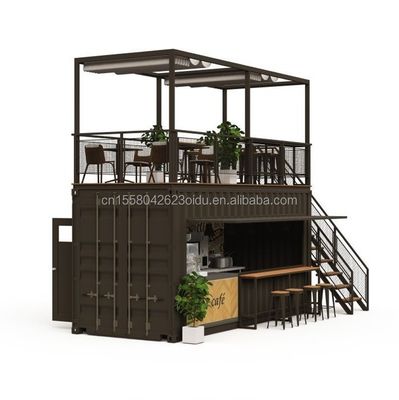 Cornice di acciaio in acciaio galvanizzato pieghevole 180g 20ft pieghevole lusso prefabbricato portabile contenitore da caffè per prodotti