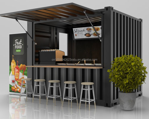10 piedi portabile bar di succo negozio chiosco stand box Container room progettato con pannello sandwich a prova di umidità