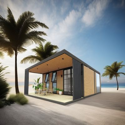 Container in legno all'aperto Casa di lusso Giardino Casa piccola con 2-3 camere da letto per famiglie e alberghi Finestre in lega di alluminio