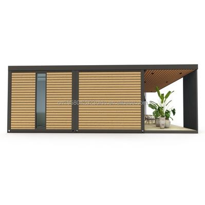 Container in legno all'aperto Casa di lusso Giardino Casa piccola con 2-3 camere da letto per famiglie e alberghi Finestre in lega di alluminio