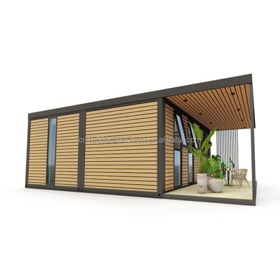 Container in legno all'aperto Casa di lusso Giardino Casa piccola con 2-3 camere da letto per famiglie e alberghi Finestre in lega di alluminio