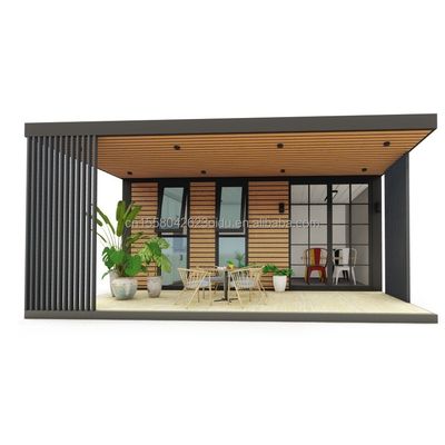 Container in legno all'aperto Casa di lusso Giardino Casa piccola con 2-3 camere da letto per famiglie e alberghi Finestre in lega di alluminio