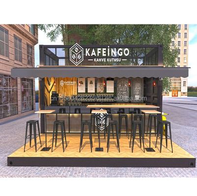 Chiosco del bar del caffè in acciaio galvanizzato con piegatura per una casa contenitore espandibile di 20 piedi