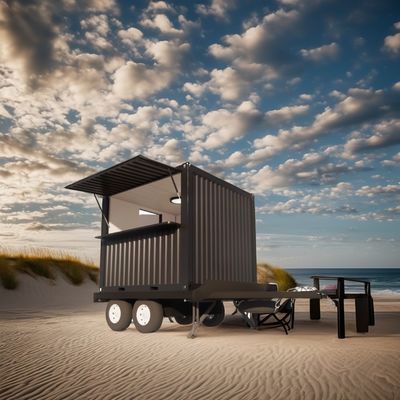 Tubi quadrati in acciaio galvanizzato Struttura principale Mobile Prefabbricato Container House Negozio su ruote per una barra 20ft/40ft Dimensione