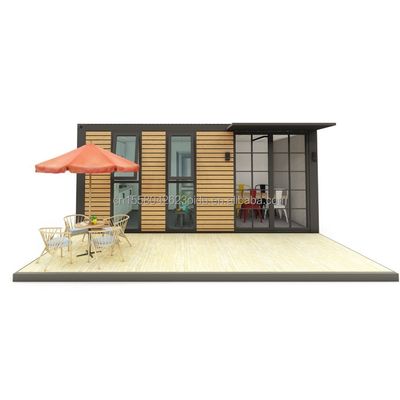 20ft o 40ft portabile Tiny Home Prefabbricato Villa in acciaio leggero Modulare Case prefabbricate con tubi quadrati in acciaio galvanizzato