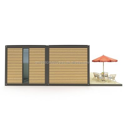 20ft o 40ft portabile Tiny Home Prefabbricato Villa in acciaio leggero Modulare Case prefabbricate con tubi quadrati in acciaio galvanizzato