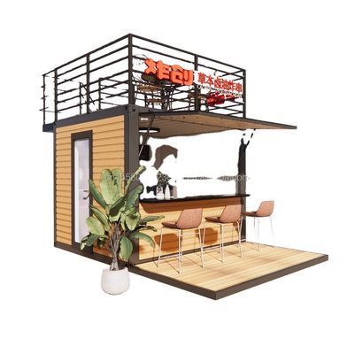 10ft Modern Design Fast Food Mini Pop-Up Shop Flat Pack Container in acciaio per Carport in Outdoor Cafe Coffee Bar Carport