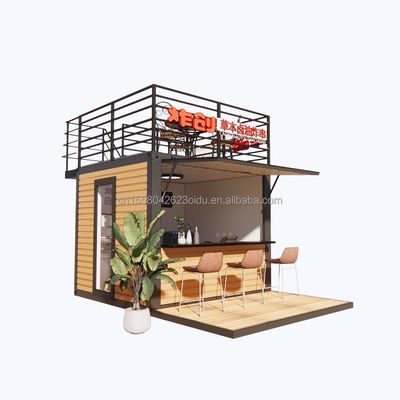 10ft Modern Design Fast Food Mini Pop-Up Shop Flat Pack Container in acciaio per Carport in Outdoor Cafe Coffee Bar Carport