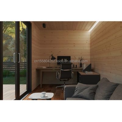 Customized piccolo magazzino di metallo in legno moderno contenitore espandibile casa prefabbricata per esterni pannello sandwich in acciaio