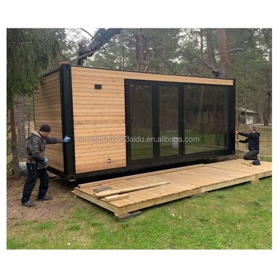 Fondazione in legno Casa piccola su struttura in acciaio Casa contenitore Prefabbricata portatile Moderno design per hotel