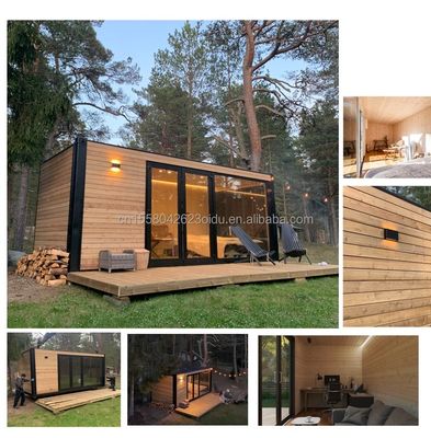 Fondazione in legno Casa piccola su struttura in acciaio Casa contenitore Prefabbricata portatile Moderno design per hotel