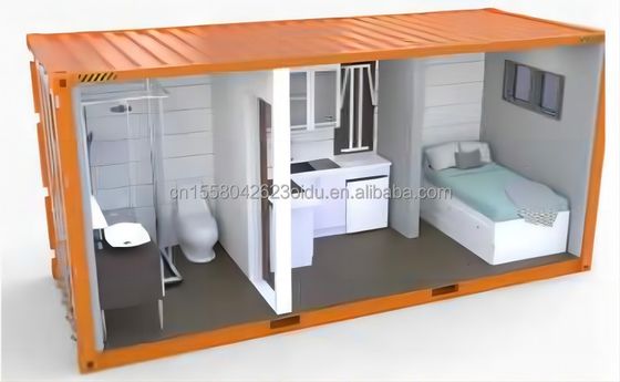 Casa di contenitori in acciaio e pannello sandwich con bagno fatta di 20 piedi / 40 piedi