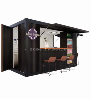 Negozio Supermercato 10-12FT Container Mobile Cafe Struttura in acciaio con case in legno Design in stile moderno e di alta qualità