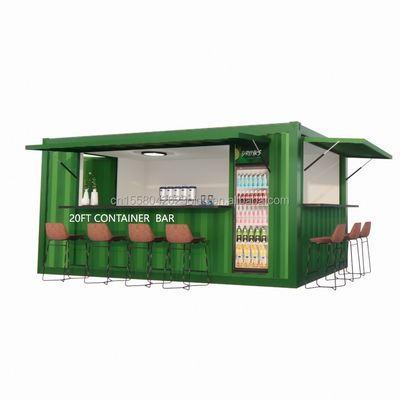Negozio Supermercato 10-12FT Container Mobile Cafe Struttura in acciaio con case in legno Design in stile moderno e di alta qualità