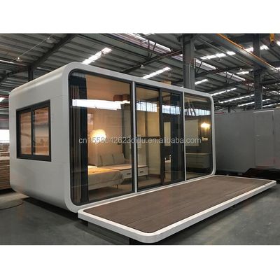 SH Moderno Design Prefabbricato Contenitore Pieghevole Casa Esterno Modulare Acciaio e Vetro Space Capsule per la vita urbana