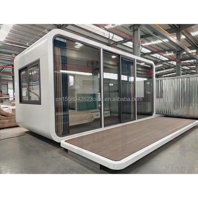 SH Moderno Design Prefabbricato Contenitore Pieghevole Casa Esterno Modulare Acciaio e Vetro Space Capsule per la vita urbana