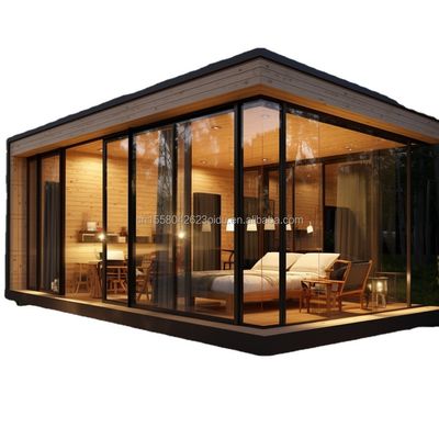 Case in container prefabbricate da 20 piedi e 40 piedi di design moderno Case prefabbricate in legno di colore per coppie Famiglie Alberghi all'aperto