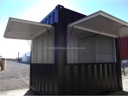 Struttura principale 20ft Container Coffee Bar Fast Food Mini Pop-up Shop Case da caffè con tubi quadrati in acciaio galvanizzato