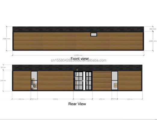 20 40 FT Moderno Design Contenitore Espandibile Prefabbricato Casa giardino in legno di colore per un'esperienza di vita personalizzata