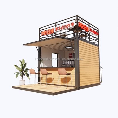 10FT Moderna struttura in acciaio Container Store/Shop House e case modulari prefabbricate Modello 3D/Disegni CAD