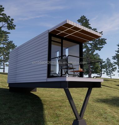 20 FT Moderno design Prefabbricato Hanging House Acciaio contenitore pannello sandwich per la vita all'aperto Per vacanza o famiglia