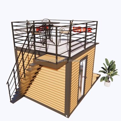 10FT Moderna struttura in acciaio Container Store/Shop House e case modulari prefabbricate Modello 3D/Disegni CAD