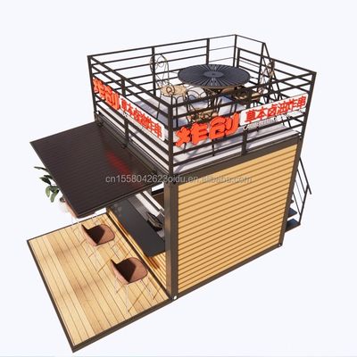 10FT Moderna struttura in acciaio Container Store/Shop House e case modulari prefabbricate Modello 3D/Disegni CAD