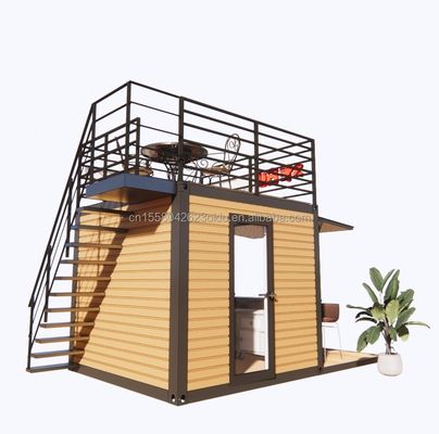 10FT Moderna struttura in acciaio Container Store/Shop House e case modulari prefabbricate Modello 3D/Disegni CAD